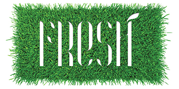 Grass with the word FRESH cut out in the center